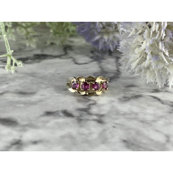 Sky Jewelry Серебряное кольцо с камнями розовая Шпинель