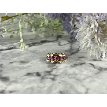 Sky Jewelry Серебряное кольцо с камнями розовая Шпинель