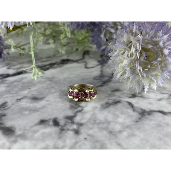 Sky Jewelry Серебряное кольцо с камнями розовая Шпинель