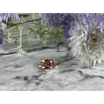 Sky Jewelry Серебряное кольцо с камнями розовая Шпинель