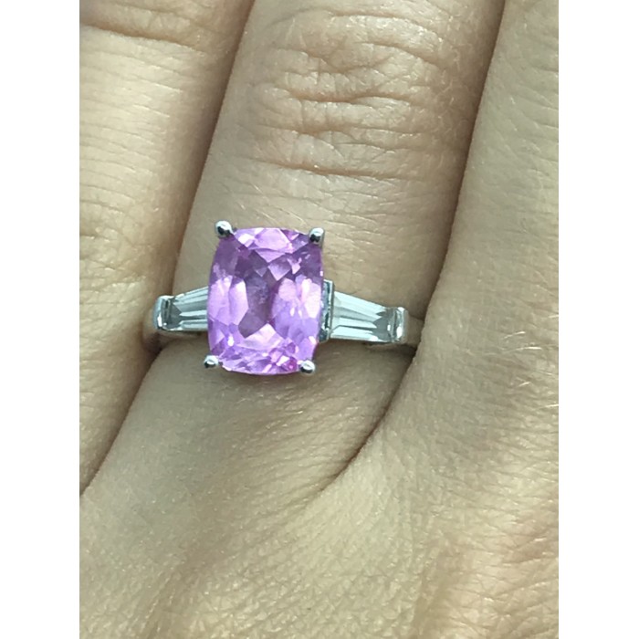 Sky Jewelry Серебряное кольцо с розовым топазом