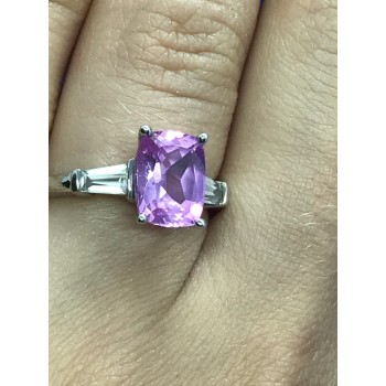 Sky Jewelry Серебряное кольцо с розовым топазом