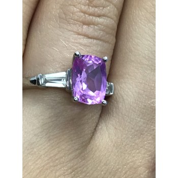 Sky Jewelry Серебряное кольцо с розовым топазом