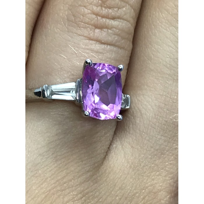 Sky Jewelry Серебряное кольцо с розовым топазом