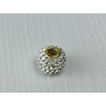 Sky Jewelry Золотая бусина Шарм с Фианитами 14К (585 проба)