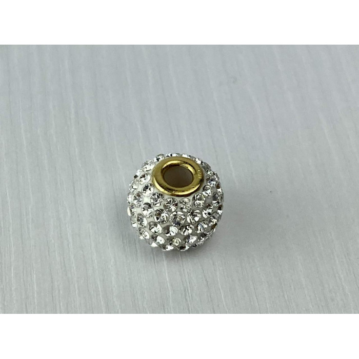 Sky Jewelry Золотая бусина Шарм с Фианитами 14К (585 проба)