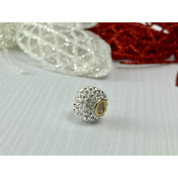 Sky Jewelry Золотая бусина Шарм с Фианитами 14К (585 проба)