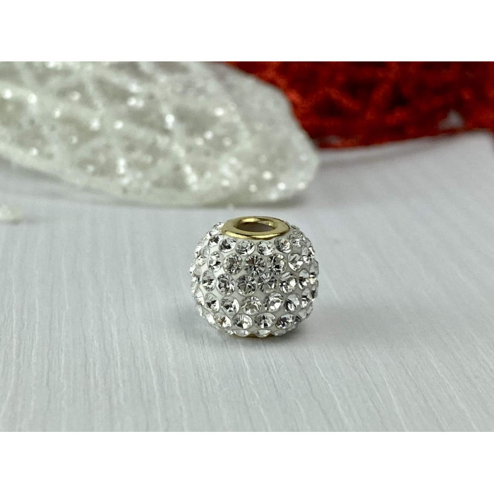 Sky Jewelry Золотая бусина Шарм с Фианитами 14К (585 проба)