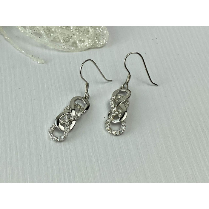 Sky Jewelry Серебряные Серьги с Фианитами  925 проба