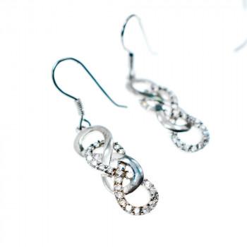 Sky Jewelry Серебряные Серьги с Фианитами  925 проба