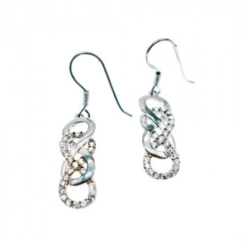 Sky Jewelry Серебряные Серьги с Фианитами  925 проба