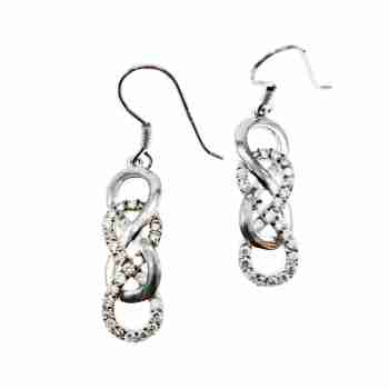 Sky Jewelry Серебряные Серьги с Фианитами  925 проба