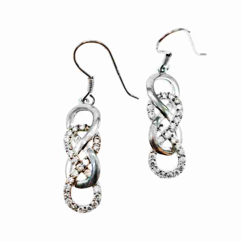 Sky Jewelry Серебряные Серьги с Фианитами  925 проба