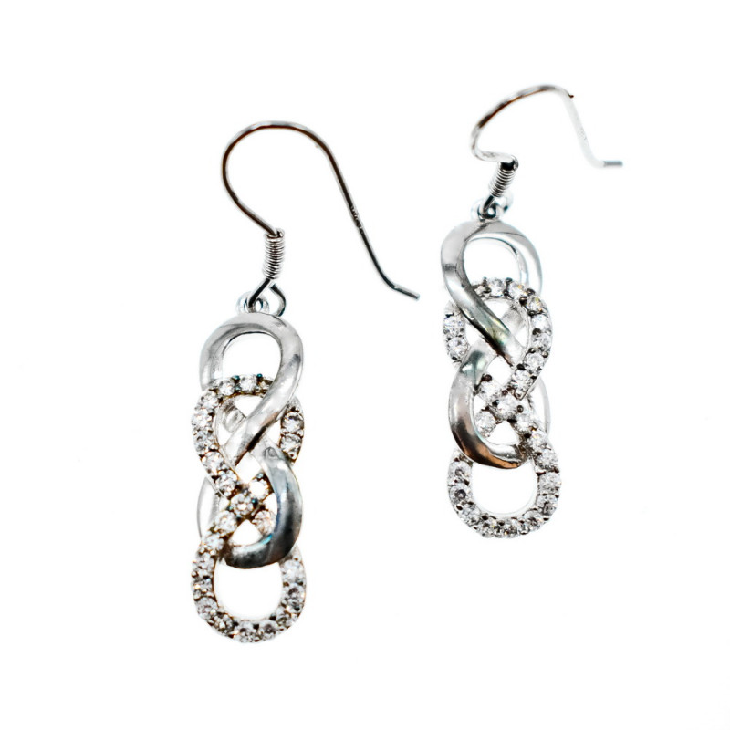 Sky Jewelry Серебряные Серьги с Фианитами  925 проба