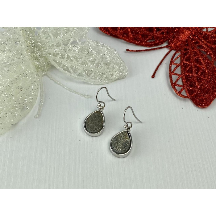 Sky Jewelry Серебряные серьги 925 проба с Марказитом *Капля*