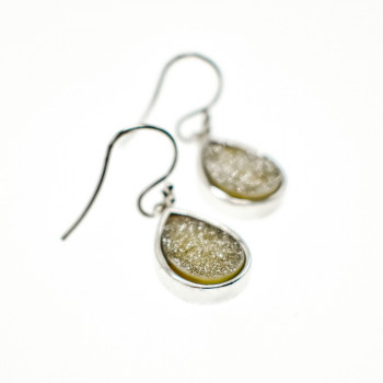 Sky Jewelry Серебряные серьги 925 проба с Марказитом *Капля*