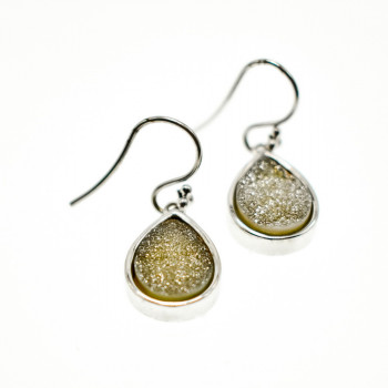 Sky Jewelry Серебряные серьги 925 проба с Марказитом *Капля*