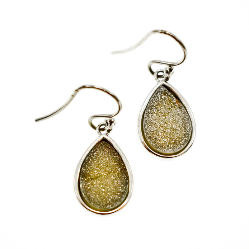 Sky Jewelry Серебряные серьги 925 проба с Марказитом *Капля*