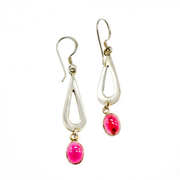 Sky Jewelry Серебряные Серьги с камнем Гранат Пироп