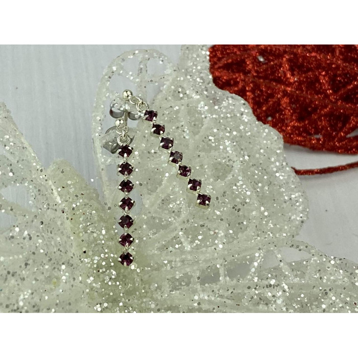 Sky Jewelry Серебряные серьги с Альмандином