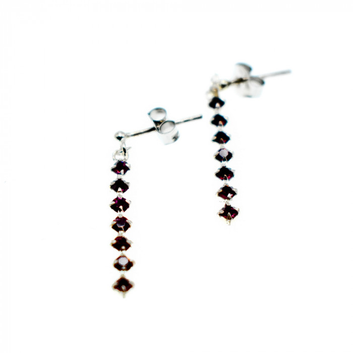 Sky Jewelry Серебряные серьги с Альмандином