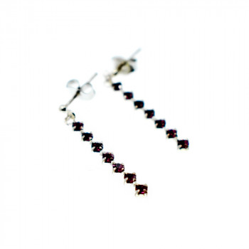 Sky Jewelry Серебряные серьги с Альмандином