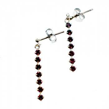 Sky Jewelry Серебряные серьги с Альмандином