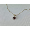 Sky Jewelry Золотая цепочка с кулоном Альмандин и Бриллиант *Сердце