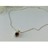 Sky Jewelry Золотая цепочка с кулоном Альмандин и Бриллиант *Сердце