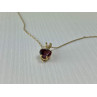 Sky Jewelry Золотая цепочка с кулоном Альмандин и Бриллиант *Сердце