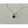 Sky Jewelry Золотая цепочка с кулоном Альмандин и Бриллиант *Сердце