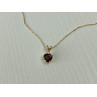 Sky Jewelry Золотая цепочка с кулоном Альмандин и Бриллиант *Сердце