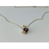 Sky Jewelry Золотая цепочка с кулоном Альмандин и Бриллиант *Сердце