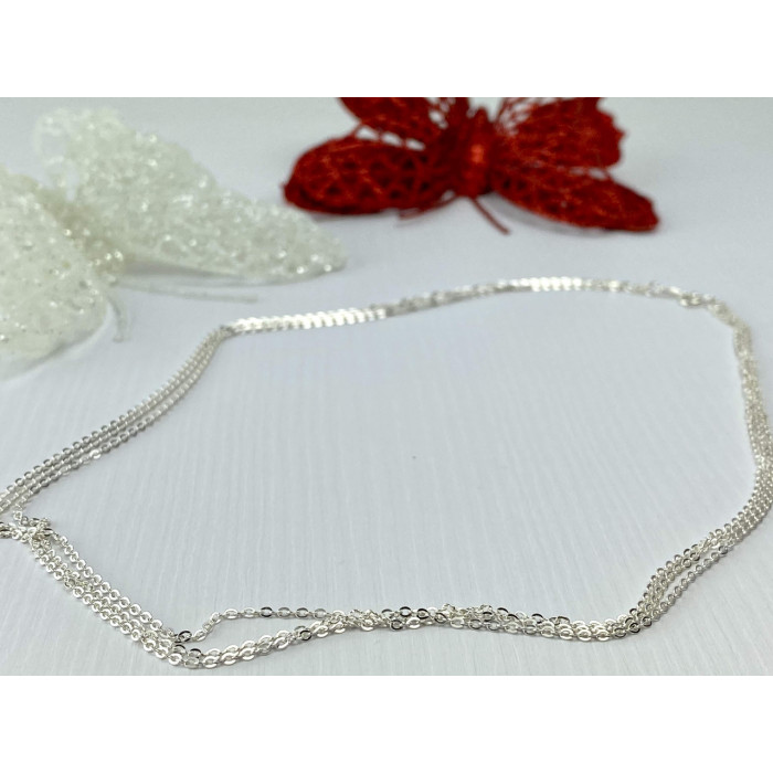 Sky Jewelry Серебряное Ожерелье *3 Цепочки*