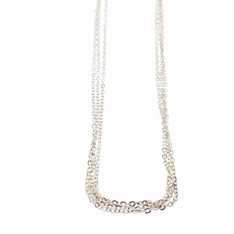 Sky Jewelry Серебряное Ожерелье *3 Цепочки