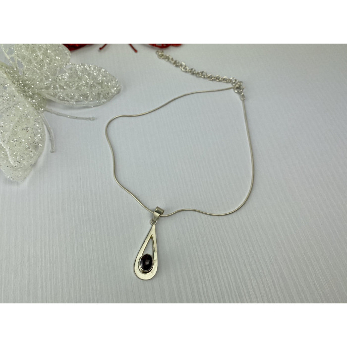 Sky Jewelry Серебряная Цепочка с Кулоном Гранат Пироп