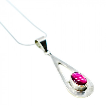 Sky Jewelry Серебряная Цепочка с Кулоном Гранат Пироп