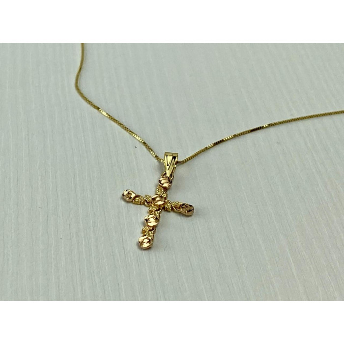 Sky Jewelry Золотая цепочка с Крестиком  14К (585 проба)  Италия