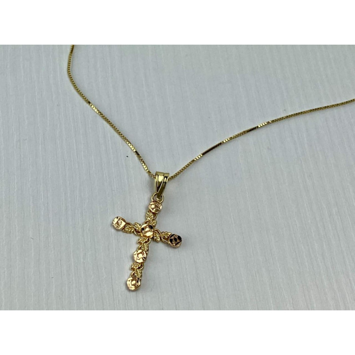 Sky Jewelry Золотая цепочка с Крестиком  14К (585 проба)  Италия