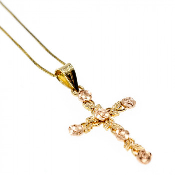 Sky Jewelry Золотая цепочка с Крестиком  14К (585 проба)  Италия