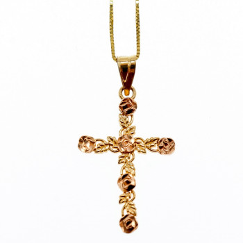 Sky Jewelry Золотая цепочка с Крестиком  14К (585 проба)  Италия