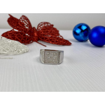Sky Jewelry Мужское Серебряное Кольцо 925 проба с Фианитами
