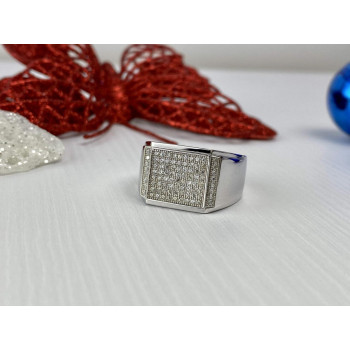 Sky Jewelry Мужское Серебряное Кольцо 925 проба с Фианитами
