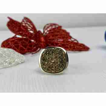 Sky Jewelry Серебряное кольцо с Марказитом 925 проба *Золотой Марказит*