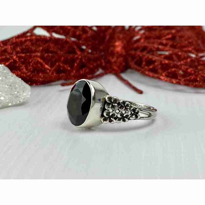 Sky Jewelry Серебряное кольцо с Черным Ониксом