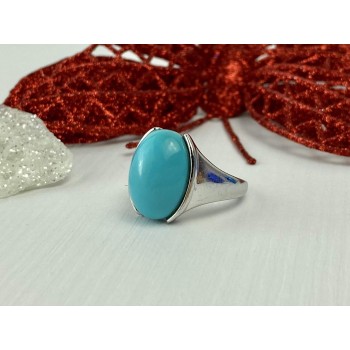 Sky Jewelry Серебряное кольцо с голубой Бирюзой