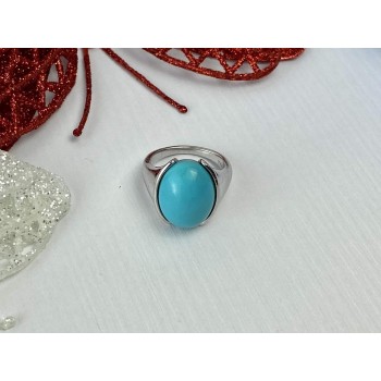 Sky Jewelry Серебряное кольцо с голубой Бирюзой