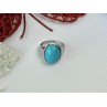Sky Jewelry Серебряное кольцо с голубой Бирюзой