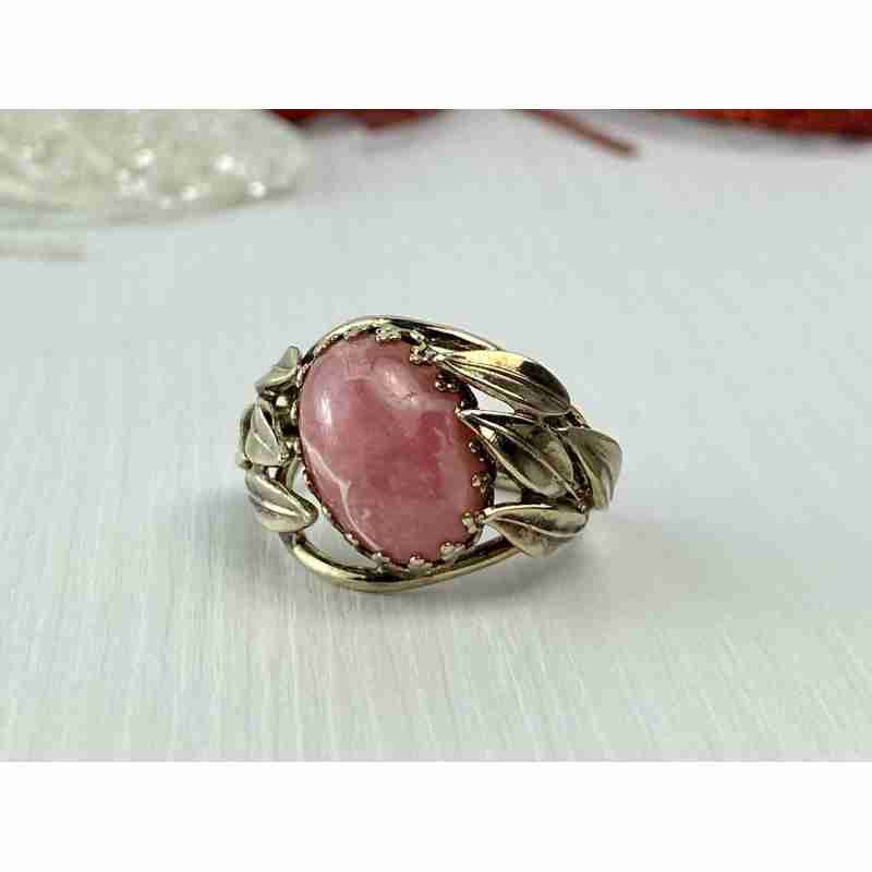 Sky Jewelry Винтажное Серебряное кольцо с Морганитом