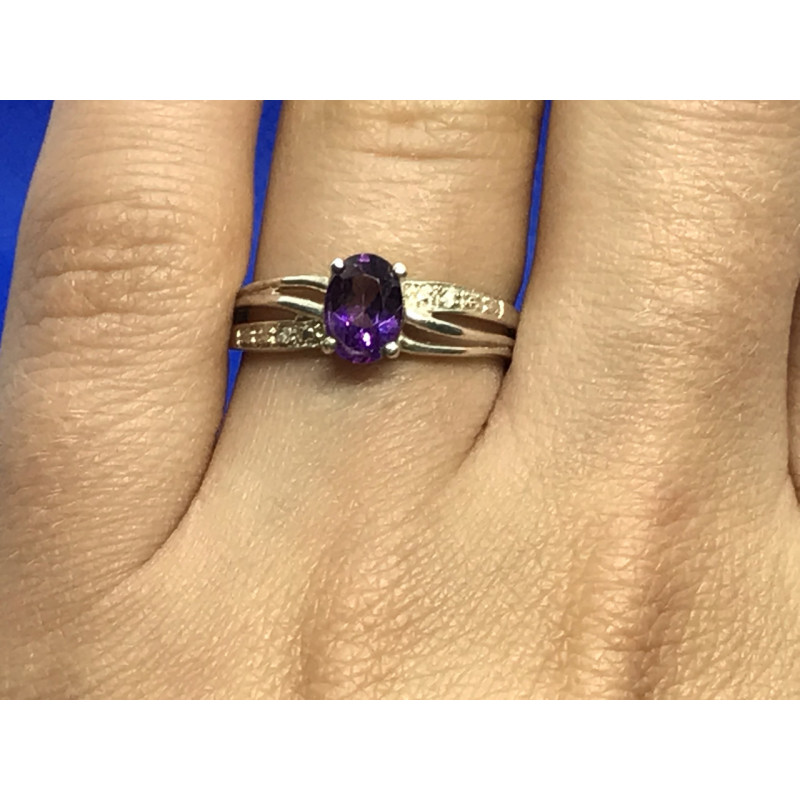 Sky Jewelry Серебряное кольцо с аметистом